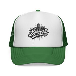 Baby Will Trucker Cap – Streetwear Mesh Graffiti Logo